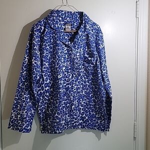 Joe Boxer Women's Longsleeve Leopard Print Pajama Top Size Small